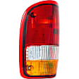 1610230 Driver Side Halogen Tail Light, Without bulb(s), Amber, Clear & Red Lens