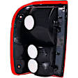 1610231 Passenger Side Halogen Tail Light, Without bulb(s), Amber, Clear & Red Lens