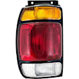 1610234 Driver Side Halogen Tail Light, Without bulb(s), Amber, Clear & Red Lens