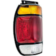1610234 Driver Side Halogen Tail Light, Without bulb(s), Amber, Clear & Red Lens