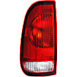 1610236 Driver Side Halogen Tail Light, Without bulb(s), Clear & Red Lens, Stepside