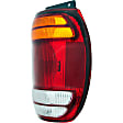1610245 Passenger Side Halogen Tail Light, Without bulb(s), Amber, Clear & Red Lens