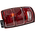 1610251 Passenger Side Halogen Tail Light, Without bulb(s), Clear & Red Lens