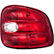 1610253 Passenger Side Halogen Tail Light, Without bulb(s), Clear & Red Lens, Fleetside