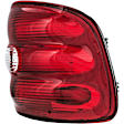 1610253 Passenger Side Halogen Tail Light, Without bulb(s), Clear & Red Lens, Fleetside