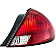 1610269 Passenger Side Halogen Tail Light, Without bulb(s), Clear & Red Lens, Sedan