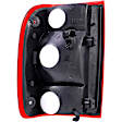 1610275 Passenger Side Halogen Tail Light, Without bulb(s), Clear & Red Lens