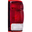 1610275 Passenger Side Halogen Tail Light, Without bulb(s), Clear & Red Lens