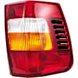 1610320 Driver Side Halogen Tail Light, Without bulb(s), Amber, Clear & Red Lens