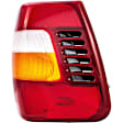 1610320 Driver Side Halogen Tail Light, Without bulb(s), Amber, Clear & Red Lens