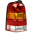 1610336 Driver Side Halogen Tail Light, Without bulb(s), Amber, Clear & Red Lens