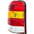 1610337 Passenger Side Halogen Tail Light, Without bulb(s), Amber, Clear & Red Lens