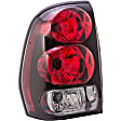 1610350 Driver Side Halogen Tail Light, With bulb(s), Clear & Red Lens