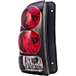 1610350 Driver Side Halogen Tail Light, With bulb(s), Clear & Red Lens