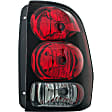1610351 Passenger Side Halogen Tail Light, With bulb(s), Clear & Red Lens