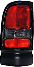 1610416 Driver Side Halogen Tail Light, Without bulb(s), Red Lens
