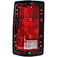 1610418 Driver Side Halogen Tail Light, Without bulb(s), Clear & Red Lens