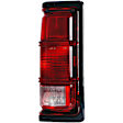 1610418 Driver Side Halogen Tail Light, Without bulb(s), Clear & Red Lens