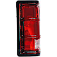 1610418 Driver Side Halogen Tail Light, Without bulb(s), Clear & Red Lens