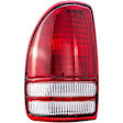 1610464 Driver Side Halogen Tail Light, Without bulb(s), Clear & Red Lens