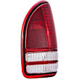 1610464 Driver Side Halogen Tail Light, Without bulb(s), Clear & Red Lens