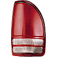 1610465 Passenger Side Halogen Tail Light, Without bulb(s), Clear & Red Lens
