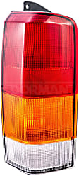 1610466 Driver Side Halogen Tail Light, Without bulb(s), Amber, Clear & Red Lens