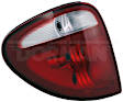 1610474 Driver Side Halogen Tail Light, Without bulb(s), Clear & Red Lens