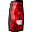 1610504 Driver Side Halogen Tail Light, With bulb(s), Clear & Red Lens, Fleetside