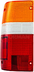 1610638 Driver Side Halogen Tail Light, Without bulb(s), Amber, Clear & Red Lens