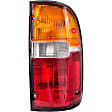 1610711 Passenger Side Halogen Tail Light, With bulb(s), Amber, Clear & Red Lens