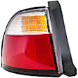 1610738 Driver Side Halogen Tail Light, Without bulb(s), Clear & Red Lens