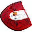 1610760 Driver Side Halogen Tail Light, With bulb(s), Clear & Red Lens