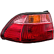 1610776 Driver Side Halogen Tail Light, With bulb(s), Red Lens
