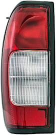 1610796 Driver Side Halogen Tail Light, Without bulb(s), Clear & Red Lens