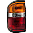 1610802 Driver Side Halogen Tail Light, With bulb(s), Amber, Clear & Red Lens