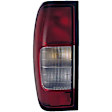 1610831 Passenger Side Halogen Tail Light, Without bulb(s), Clear & Red Lens