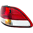 1610841 Passenger Side Halogen Tail Light, With bulb(s), Clear & Red Lens