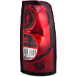 1610921 Passenger Side Halogen Tail Light, With bulb(s), Clear & Red Lens, Fleetside