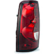 1610922 Driver Side Halogen Tail Light, With bulb(s), Clear & Red Lens, Fleetside