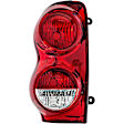 1610945 Driver Side Halogen Tail Light, Without bulb(s), Clear & Red Lens