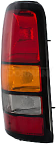 1610949 Passenger Side Halogen Tail Light, Without bulb(s), Amber & Red Lens, Fleetside