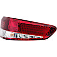 1610957 Passenger Side Halogen Tail Light, With bulb(s), Clear & Red Lens