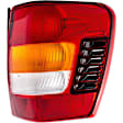 1610961 Passenger Side Halogen Tail Light, Without bulb(s), Amber, Clear & Red Lens