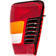 1610961 Passenger Side Halogen Tail Light, Without bulb(s), Amber, Clear & Red Lens