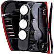 1610961 Passenger Side Halogen Tail Light, Without bulb(s), Amber, Clear & Red Lens