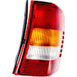 1610961 Passenger Side Halogen Tail Light, Without bulb(s), Amber, Clear & Red Lens