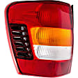 1610962 Driver Side Halogen Tail Light, Without bulb(s), Amber, Clear & Red Lens