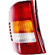 1610962 Driver Side Halogen Tail Light, Without bulb(s), Amber, Clear & Red Lens