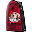 1611048 Driver Side Halogen Tail Light, With bulb(s), Clear & Red Lens